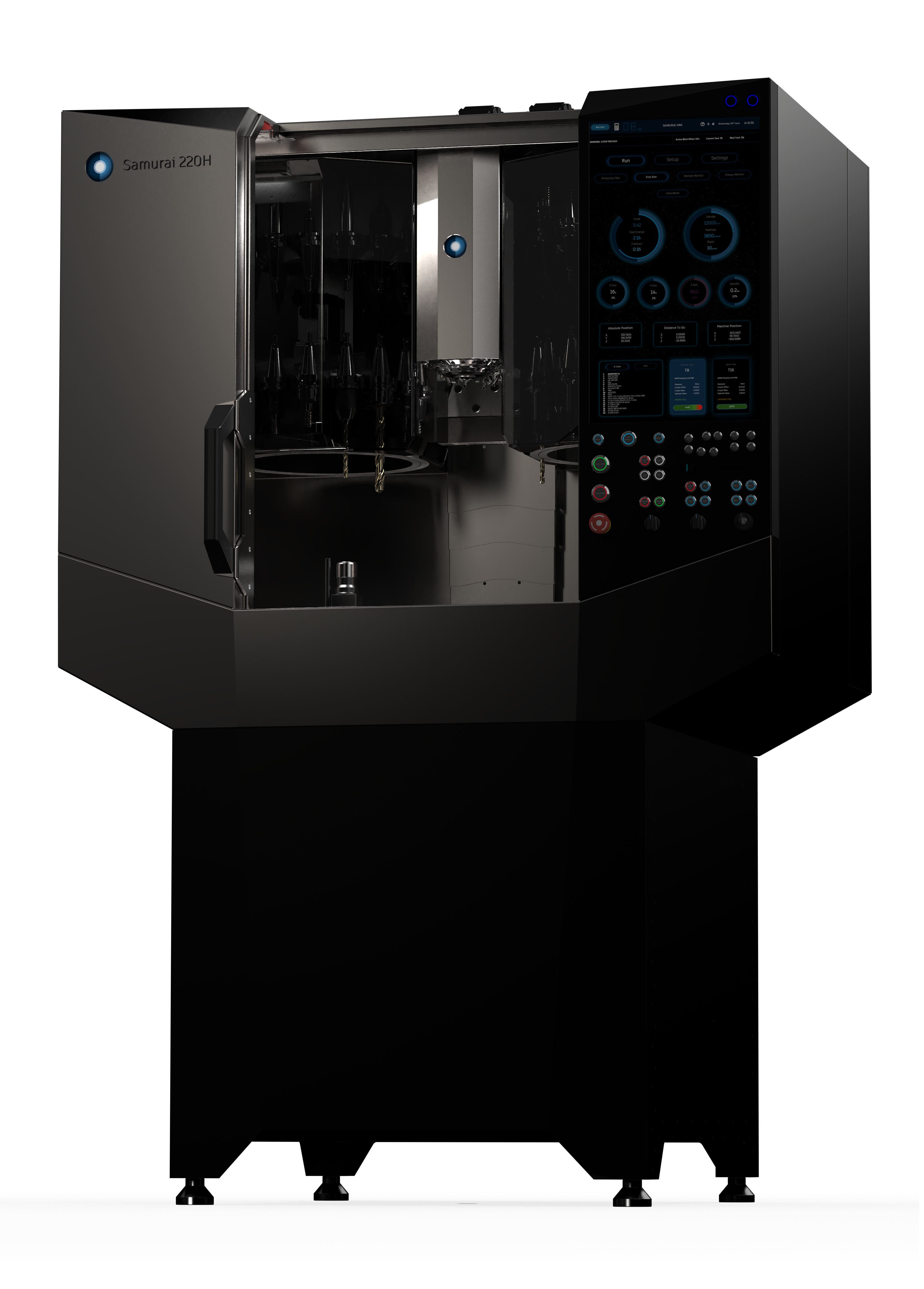 Samurai 220H Premium — Front 3/4 view